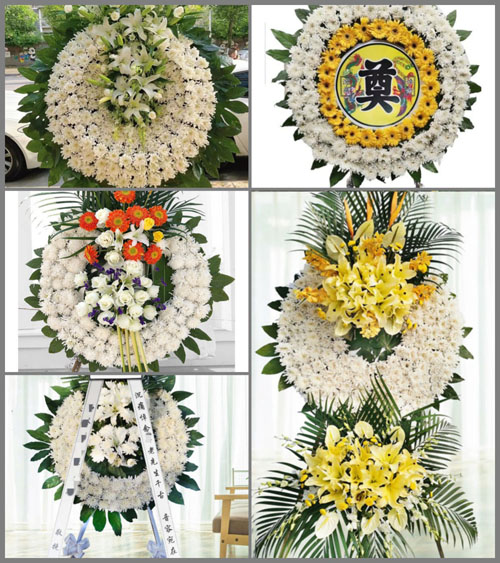 四川成都崇州市道明镇升平村花圈速递